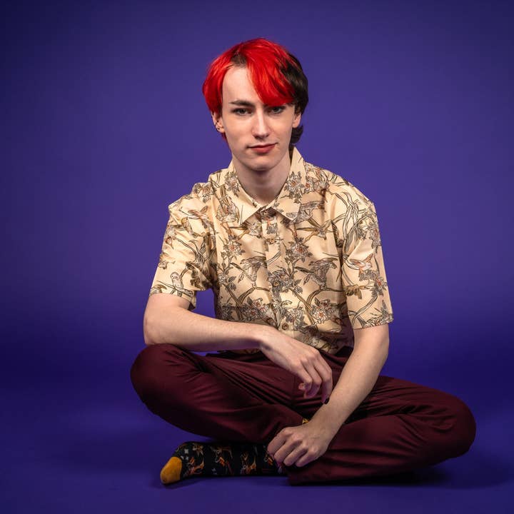 Kabujiro - Wholesale Button Down Shirt - Unisex - Ukiyo-e Birds – Button-Up Shirt1