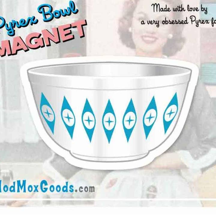 Bowl Magnet Pyrex Atomic Eyes for wholesale by ModMoxGoods