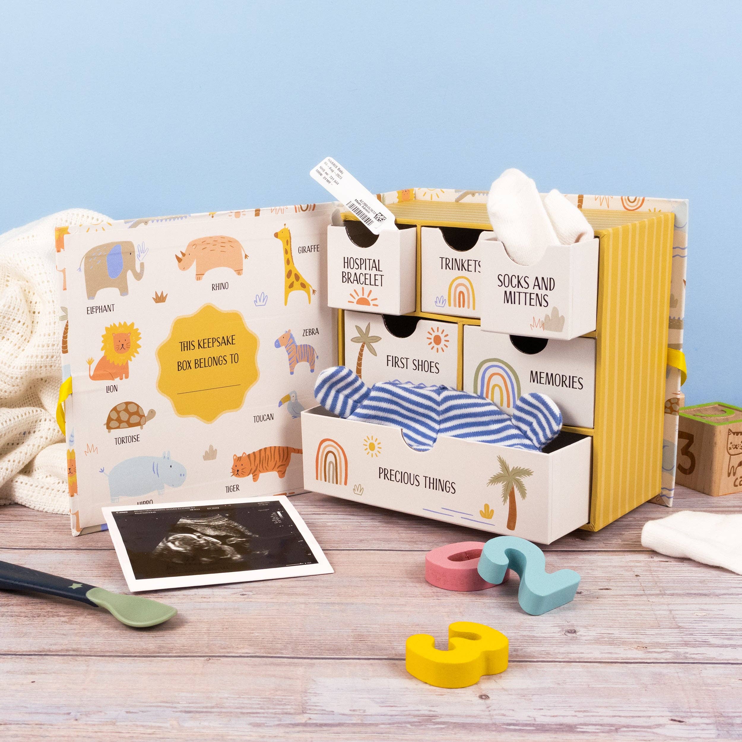 Robert Frederick Ltd - Wholesale Herinneringenbox - Kinderen en baby - Lullaby Animals bewaarbox voor babyherinneringen3