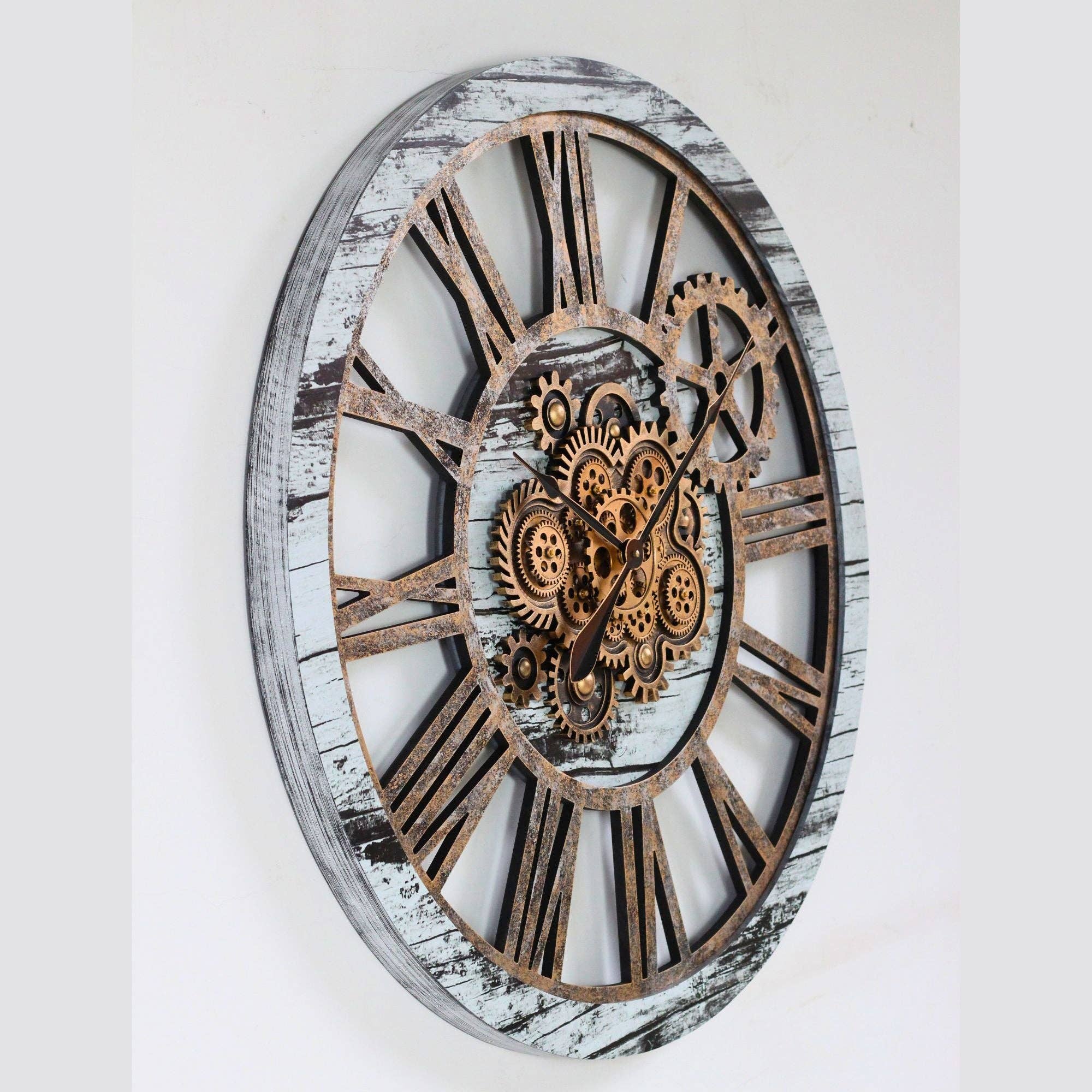 The Gears Clock - Wholesale Wall Clock - AMERICA LINE WALL CLOCK 36 INCH GREY & WHITE3