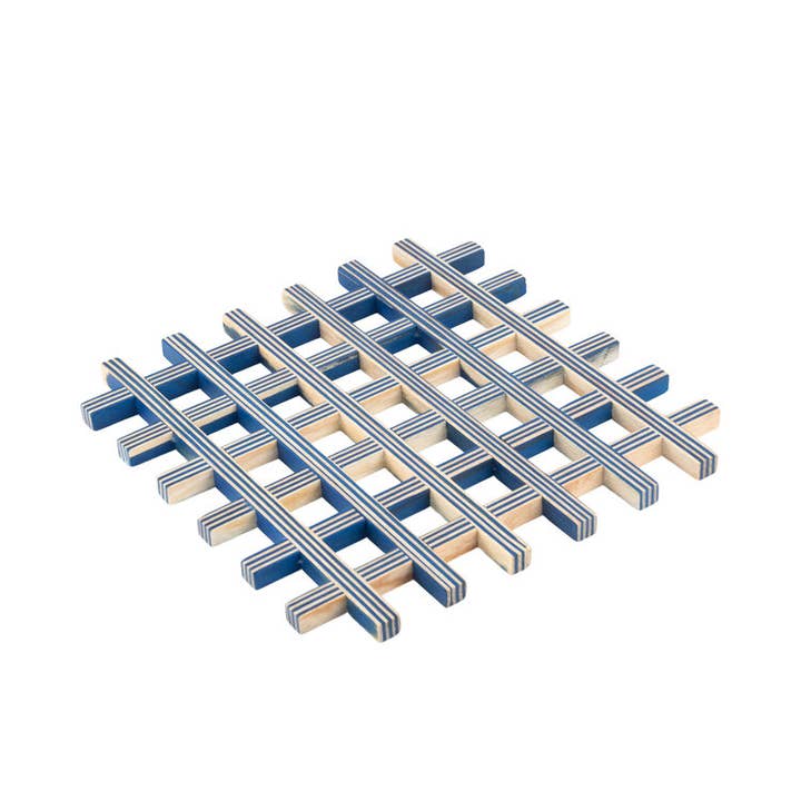 Blue Trivet for wholesale by Island Bamboo