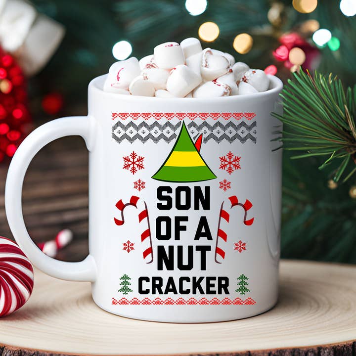 House Of Rodan - Wholesale Coffee Mug - Son Of A Nutcracker - Elf Christmas Coffee Mug KTJ07