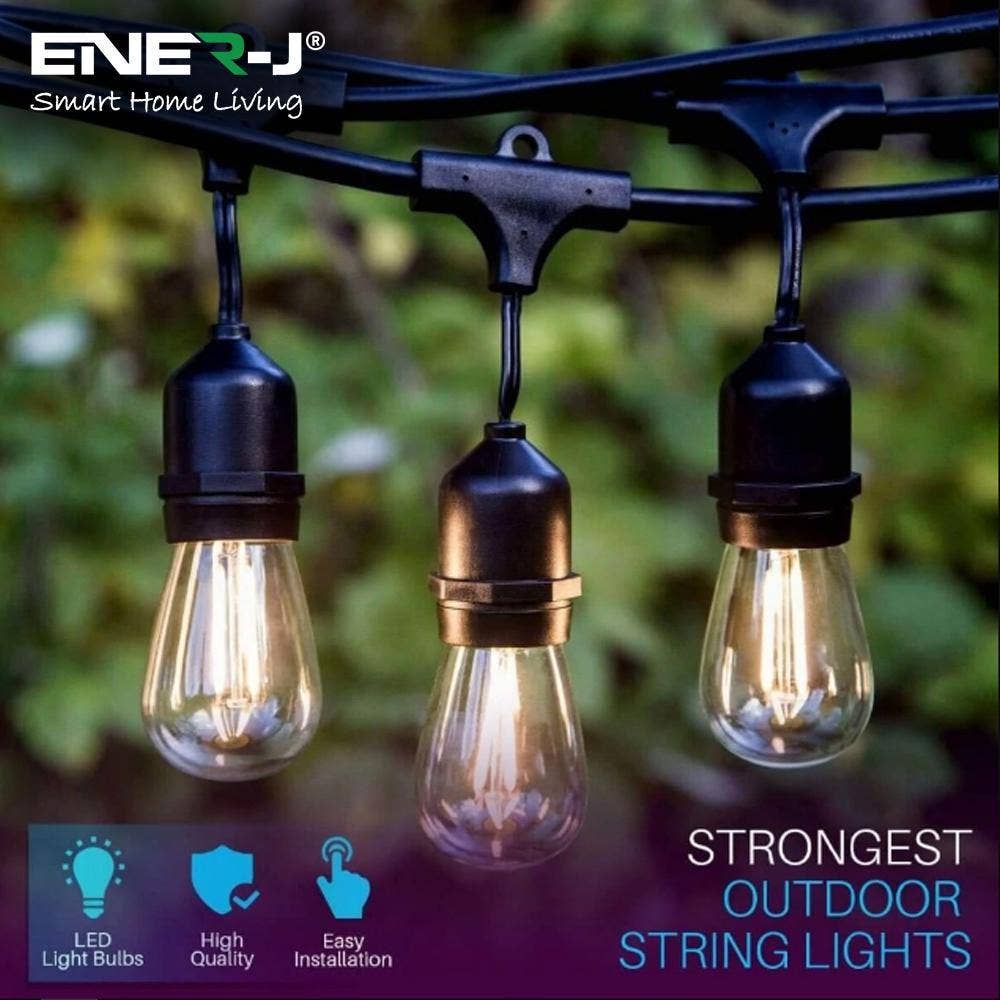 ENER-J – wholesale String lights – LED Filament Bulb String Light Kit 15.2m 15x2W Lamps