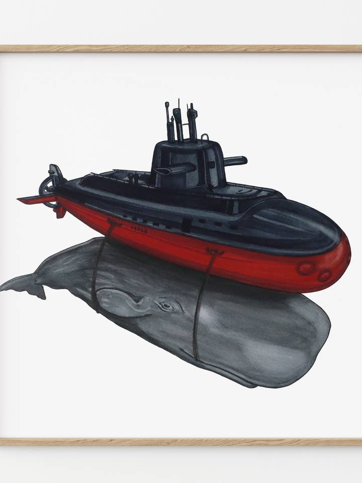 Impression Giclée Rehaussée à la Main "Deep Divers Undertow" pour la vente par Dorsal Fine Design