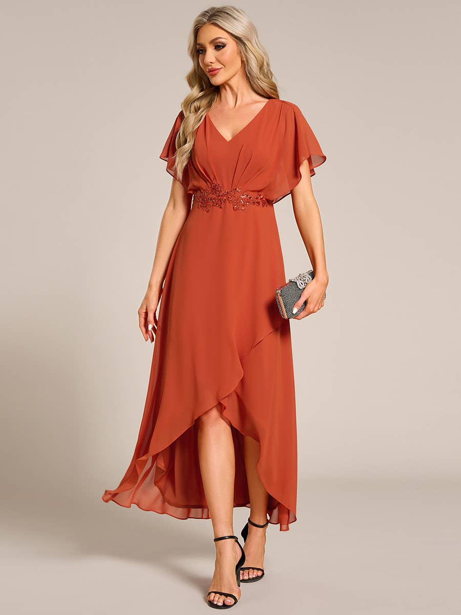 Ever-Pretty - Wholesale Dress - Women's - Chiffon Evening Dress with Short Sleeves24