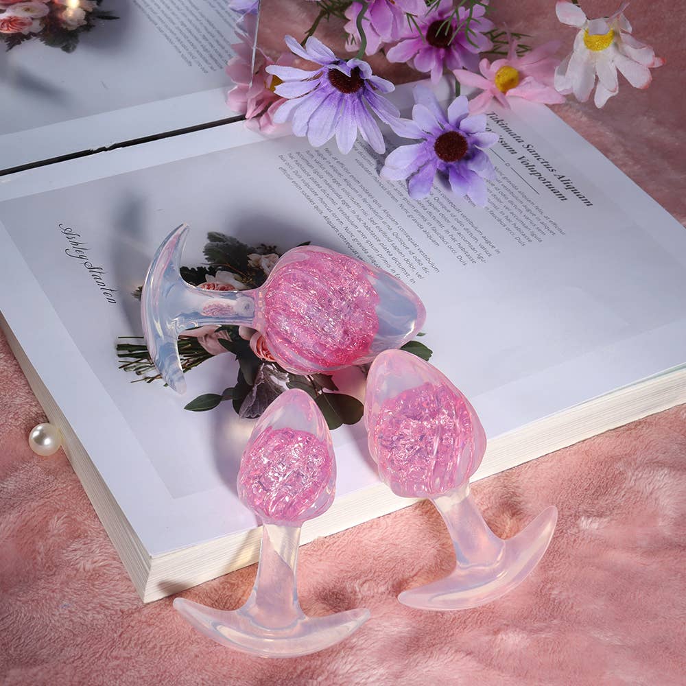Liebe Seele - Wholesale Sex Toy - Icecream-shaped Crystal Anal Plug - Pink3
