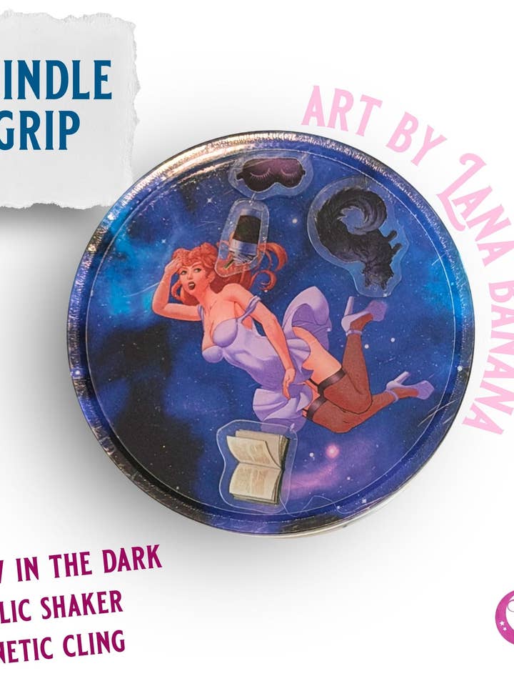 eReader Grip: Abduction Candidate Pinup Girl Glow-in-the-Dark Shaker for wholesale by January Bell Romance