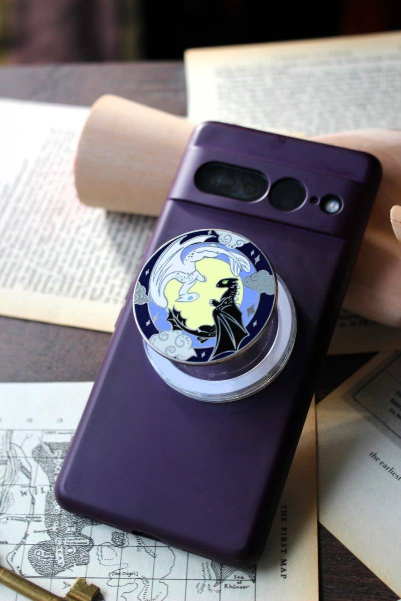 Geek and Artsy - Wholesale Phone Grip - Dancing Dragons magnetic Kindle Grip, bookish magnetic phone grip, interchangeable ereader holder5
