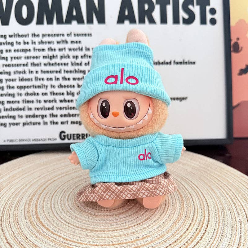 Little Trendy - Wholesale Doll Clothing - Kids - 17cm cute monster dolls Fashionable sports suits-3pcs set6