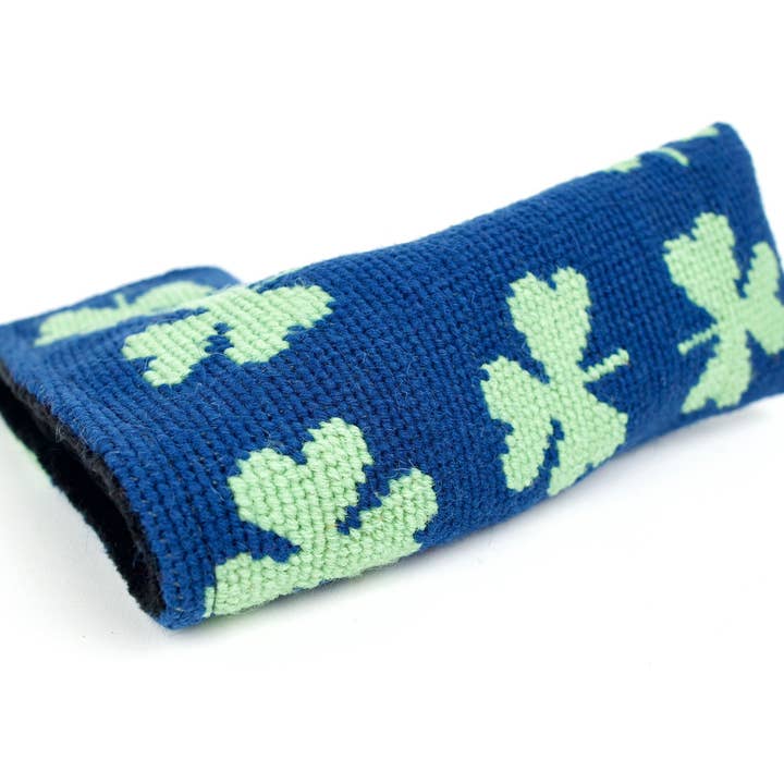 Shamrock Needlepoint Blade Putter Headcover for wholesale by Needle Golf