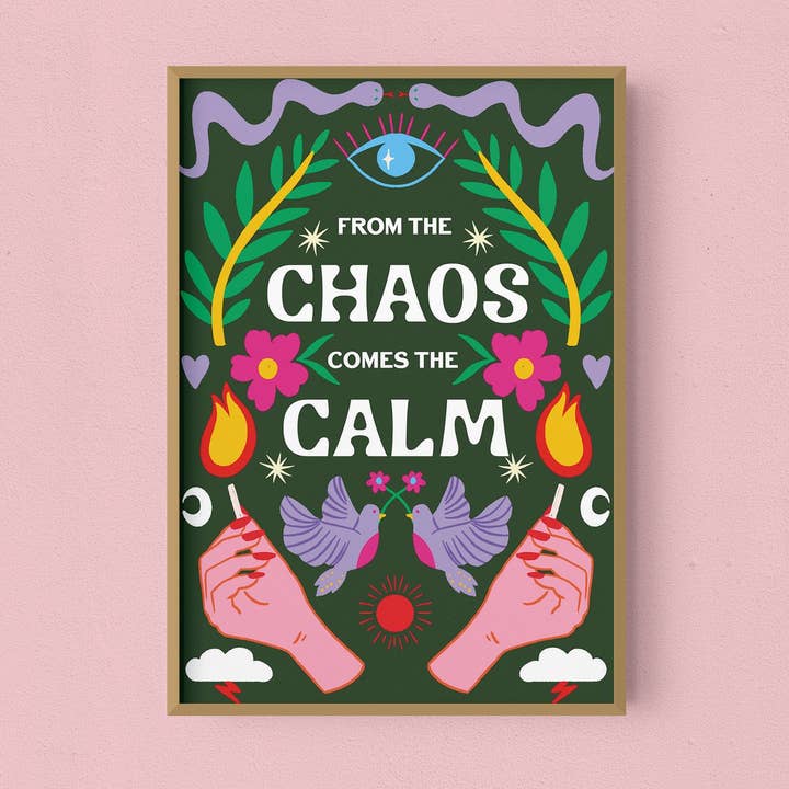 Le chaos et le calme vert | Impression artistique pour la vente par Emmy Lupin Studio