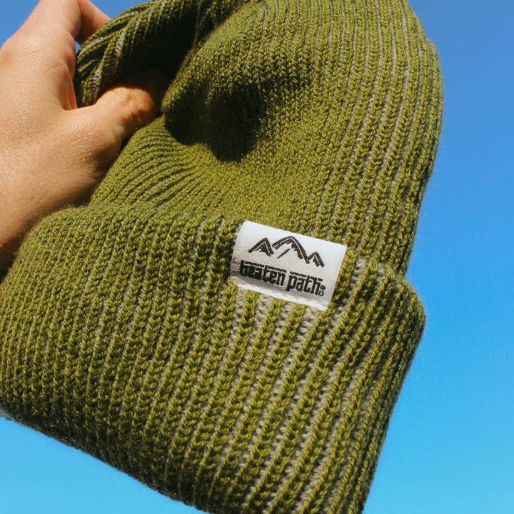 Beaten Path Co - Wholesale Beanie - Women's - OLIVE WOOL BEANIE3
