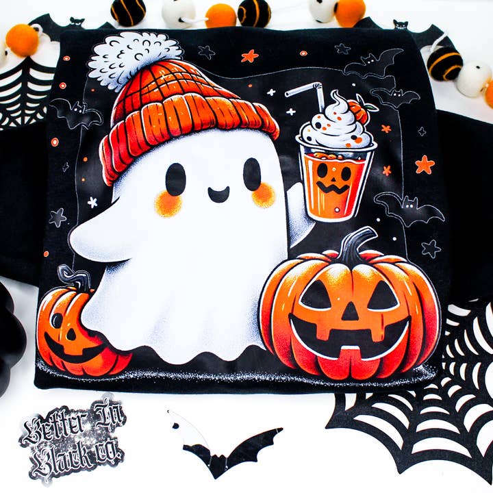 Cute Ghost Halloween sweatshirt - Coffee Halloween for wholesale by Better In Black Co