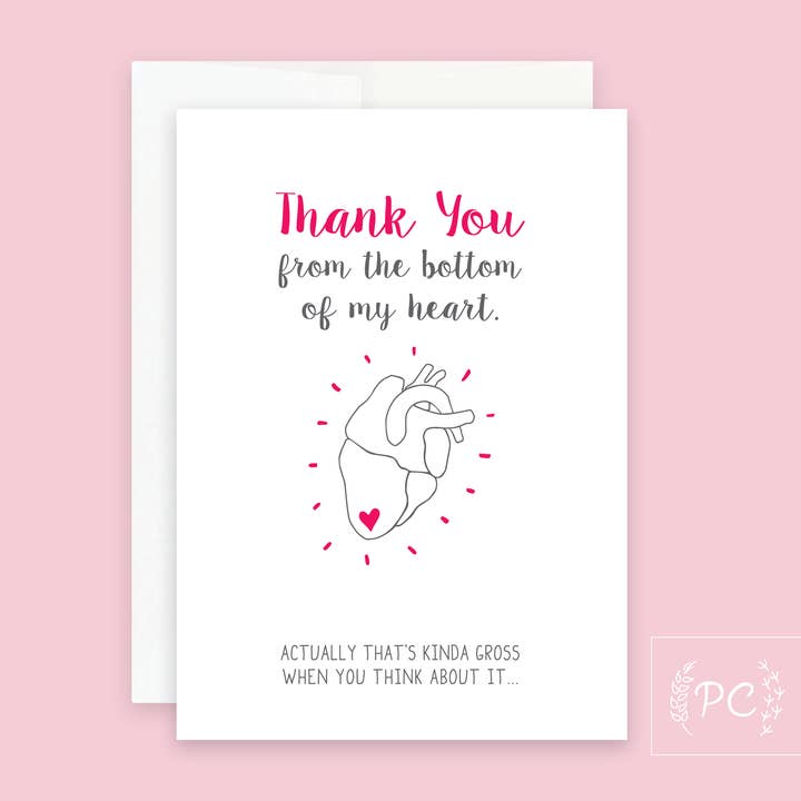 Desde el fondo de mi corazón | tarjeta de felicitación para venta al por mayor de Prairie Chick Prints