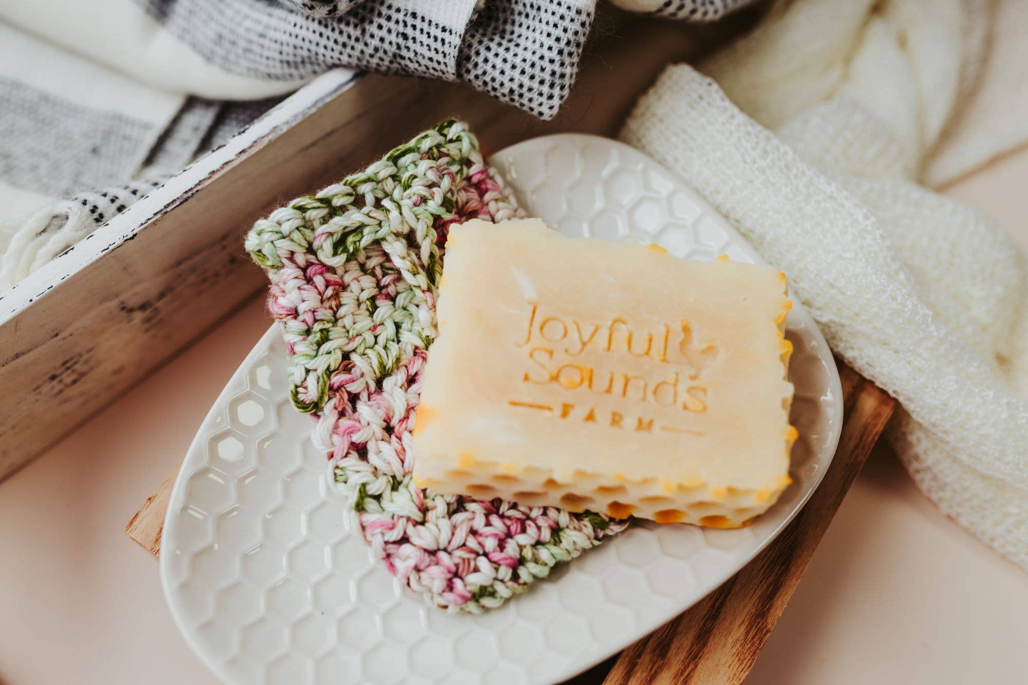 Joyful Sounds Farm - Wholesale Soap Pouch/Sack/Bag - Hand Crocheted, 100% Cotton Soap Bag, Washcloth, Soap Saver3