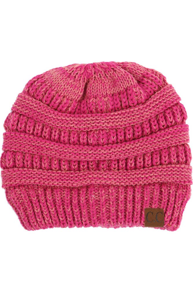 Hana - Wholesale Beanie - Women's - C.C Two Tone Color Knit Beanie15