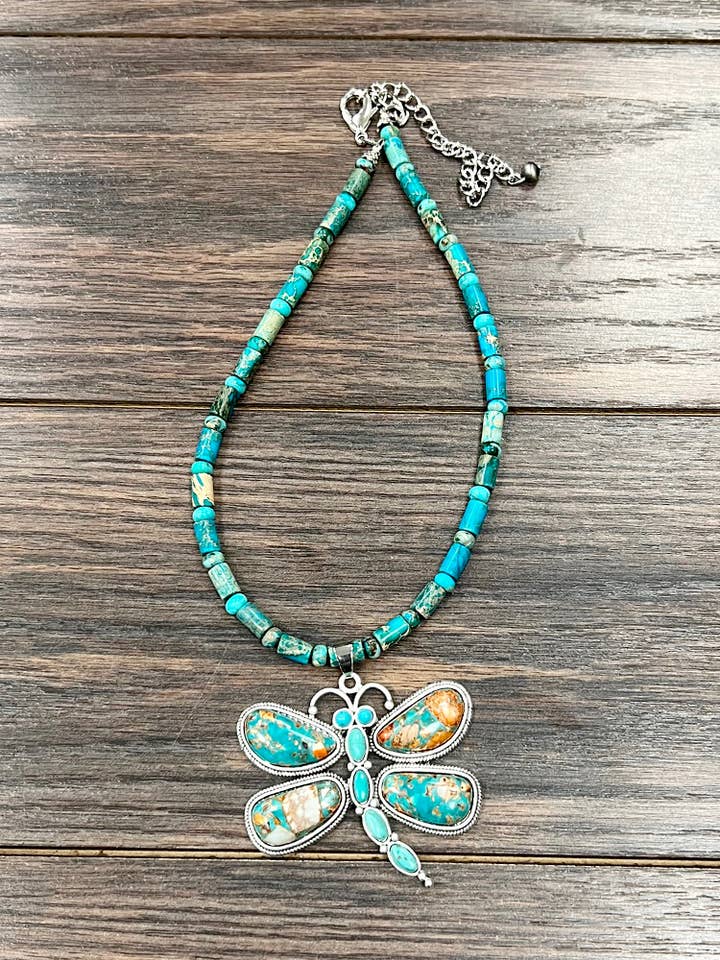 739115, Handmade Dragonfly Necklace for wholesale by ISAC Trading Inc