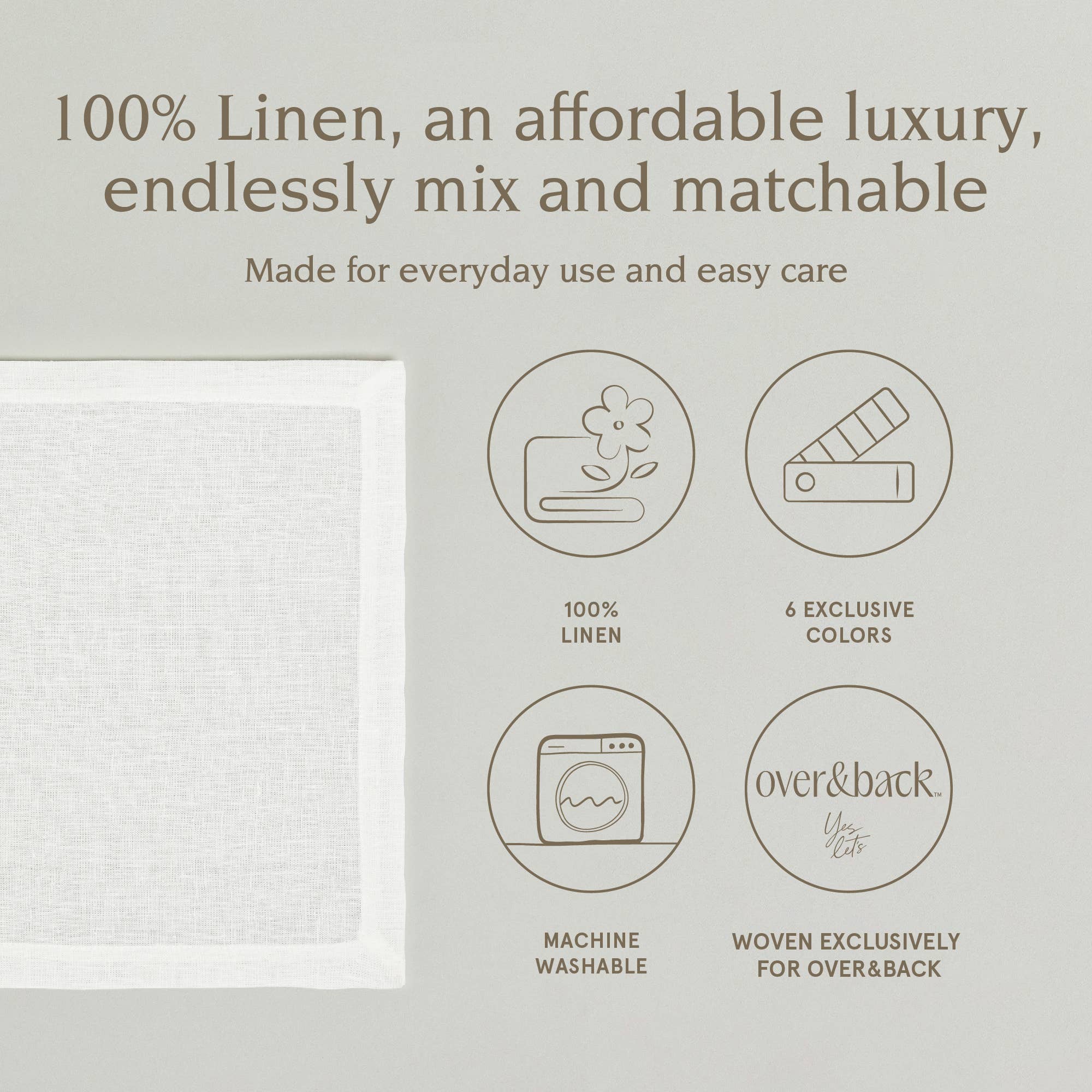 over&back - Wholesale Placemat - 100% Linen Woven Placemats – Perfect For Fall – Set of 41