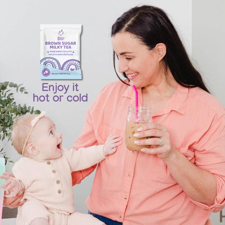 Mother Sprout - Wholesale Powdered Health Drink - Brown Sugar Milky Tea - Vegan Black Tea Latte5