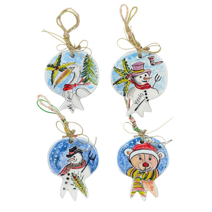 Ceramic Pomegranate Christmas Ornament
for wholesale by So Blue Greek Ceramics and Gifts