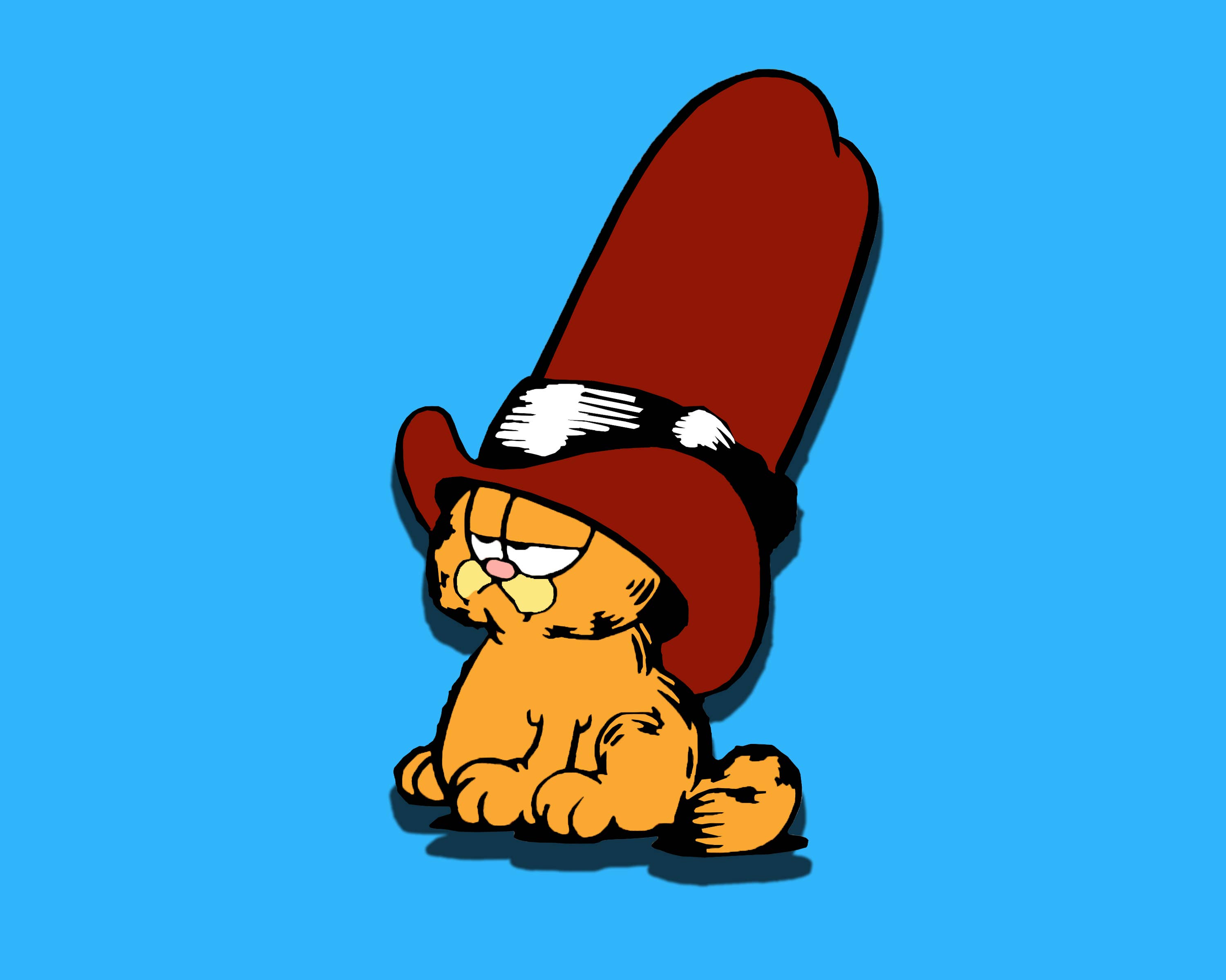 The Weeping Roses - Vente Autocollant - Autocollant en vinyle Chat orange avec chapeau de cow-boy de 10 gallons1