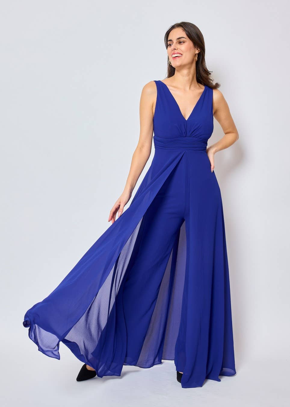 Eva & Lola - Epsilonn – Großhandel Abendkleid – Damen – Jumpsuit-Kleid mit tiefem V-Ausschnitt17