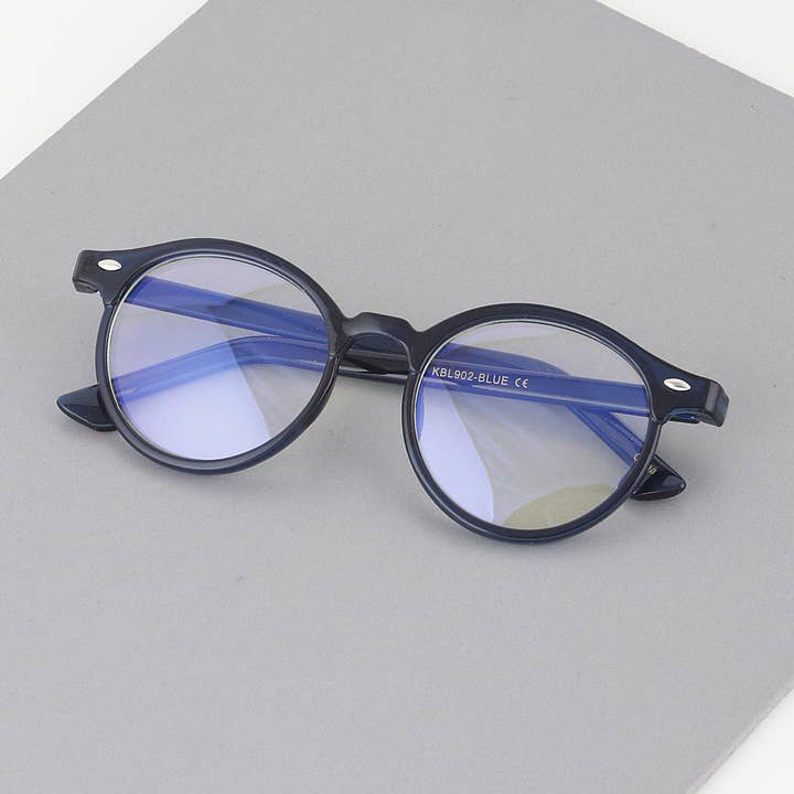 Bleu Lunettes bleues rondes à lumière bleue pour enfants en vente sur Faire3