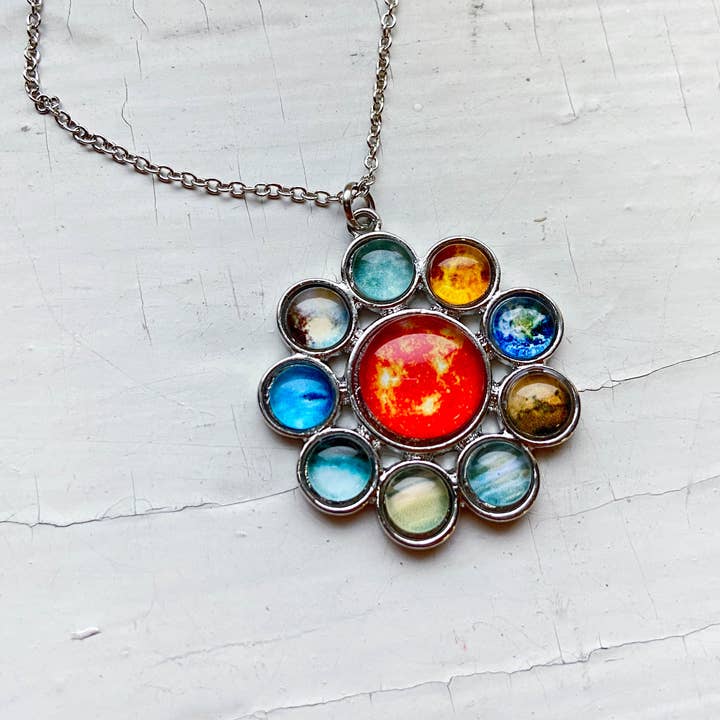 Solar System Halo Necklace for wholesale by Yugen Handmade