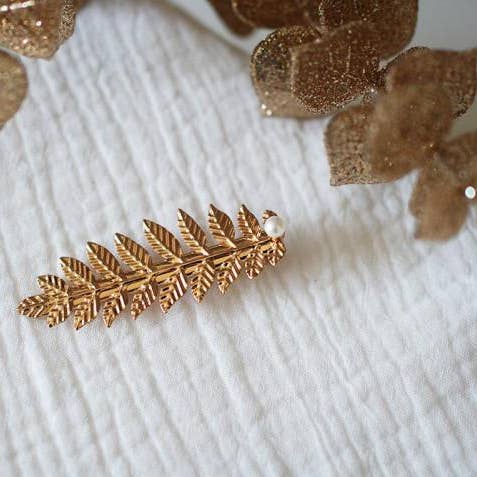 Bohomane - Wholesale Hair Clip - Women's - Isadora Gold Leaf Hair Clip