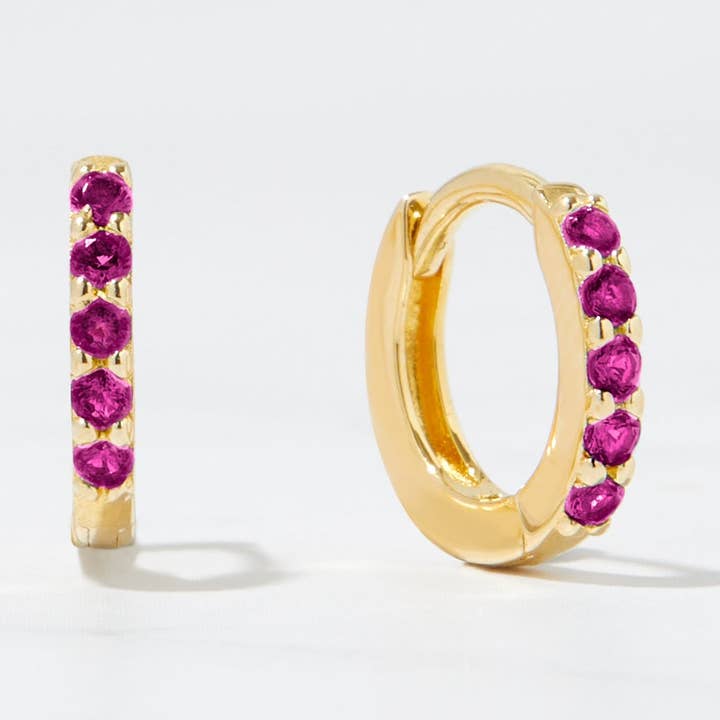 Ruby Huggies for wholesale by Sami Jewels