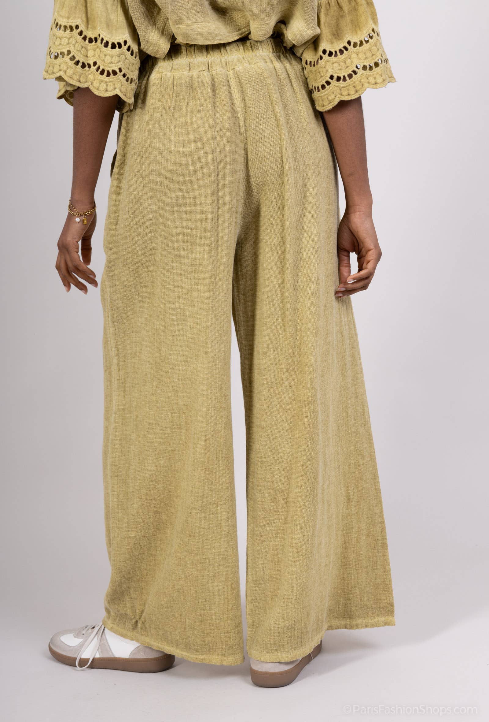 Shyloh – Großhandel Hose – Damen – Leinen-Baumwollhose 2 Taschen 2053223