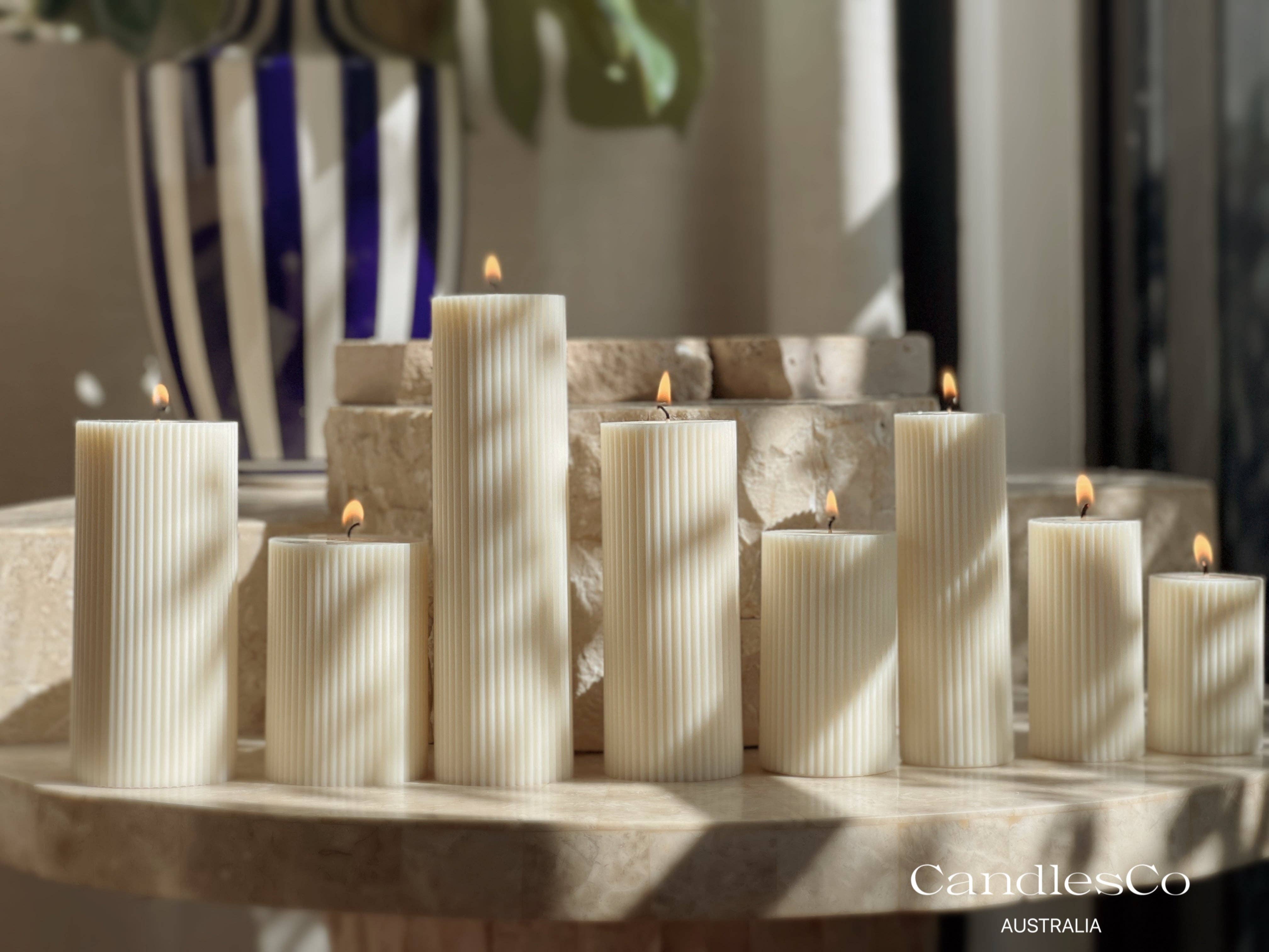 CandlesCo Australia - Wholesale Pillar candle - Classic Hand-Poured Soy Wax Pillar Candle 8