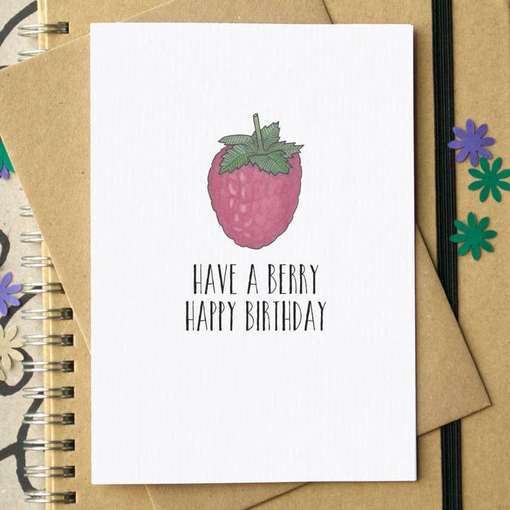 Becka Griffin Illustration - Wholesale Birthday Card - Funny "Have A Berry Happy Birthday" Card
