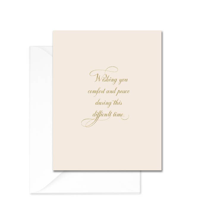 Wishing You Comfort and Peace Greeting Card for wholesale by Leslie Store
