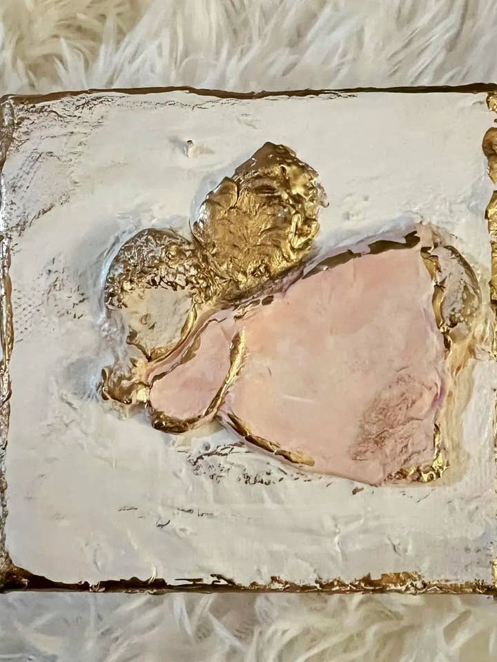 Canvas Clays 4 x 4: Roze Engel voor wholesale door The Happy Butterfly