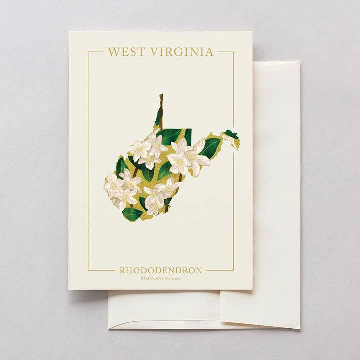 West Virginia Native Botanicals Greeting Card for wholesale by 50 States of Beauty