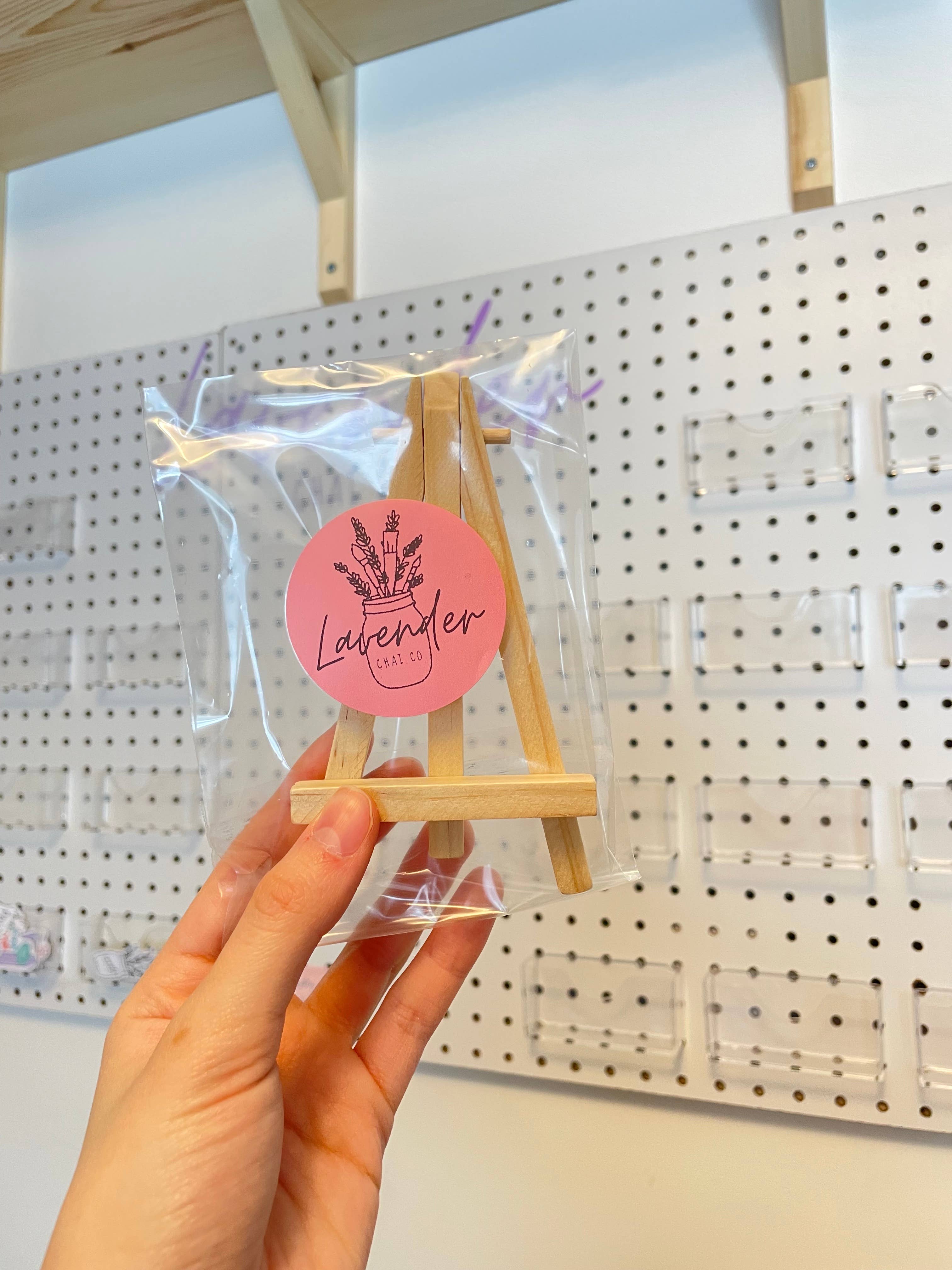 Lavender Chai Co. - Wholesale Easel - Mini Wood Easel1