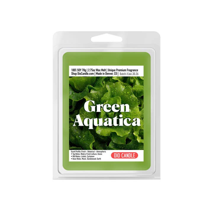 Dio Candle Company - Wholesale Jar/Filled Candle - Green Aquatica Candle6
