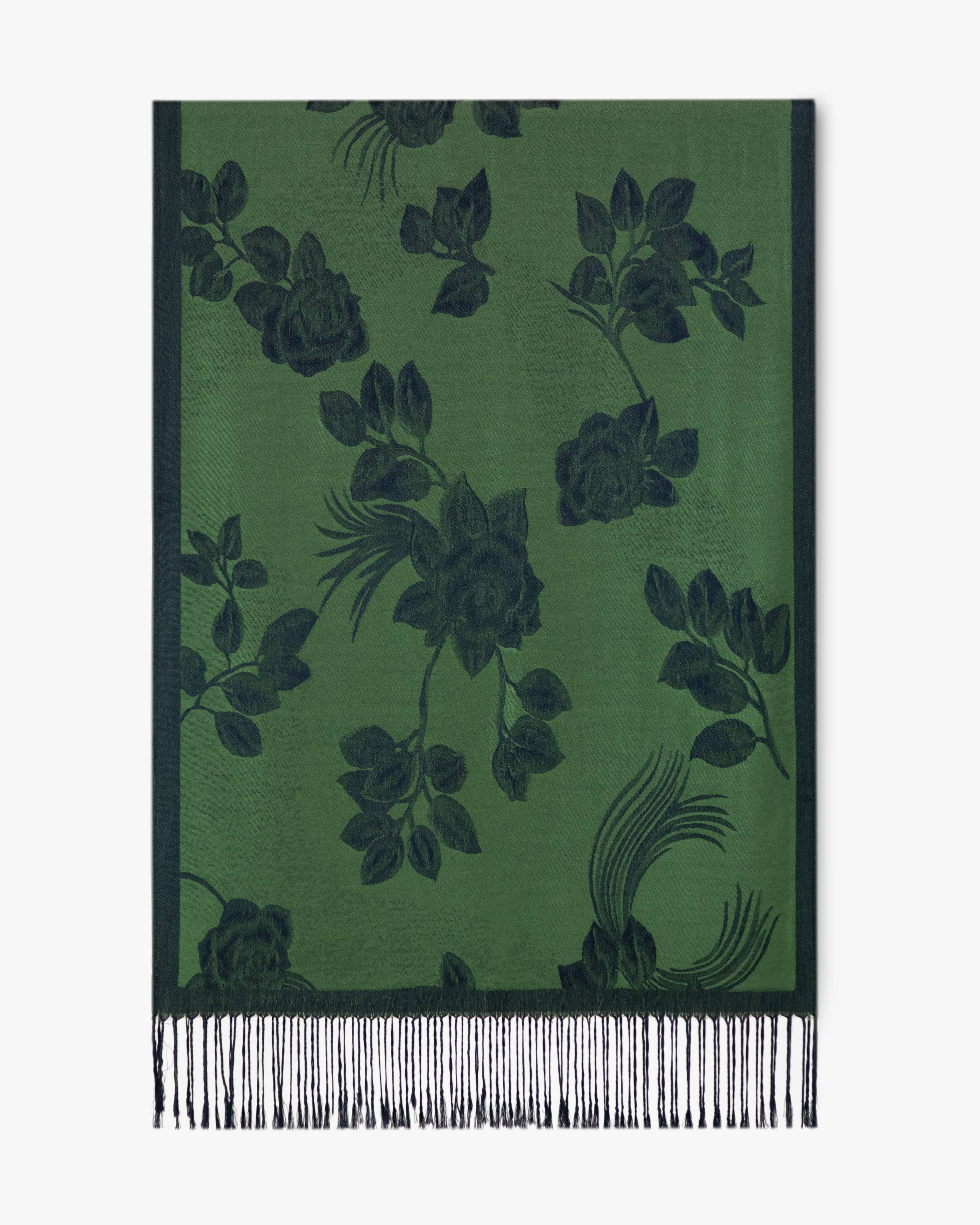 Original USA - Vente Écharpe – femme - Pashmina à bordure solide avec roses8