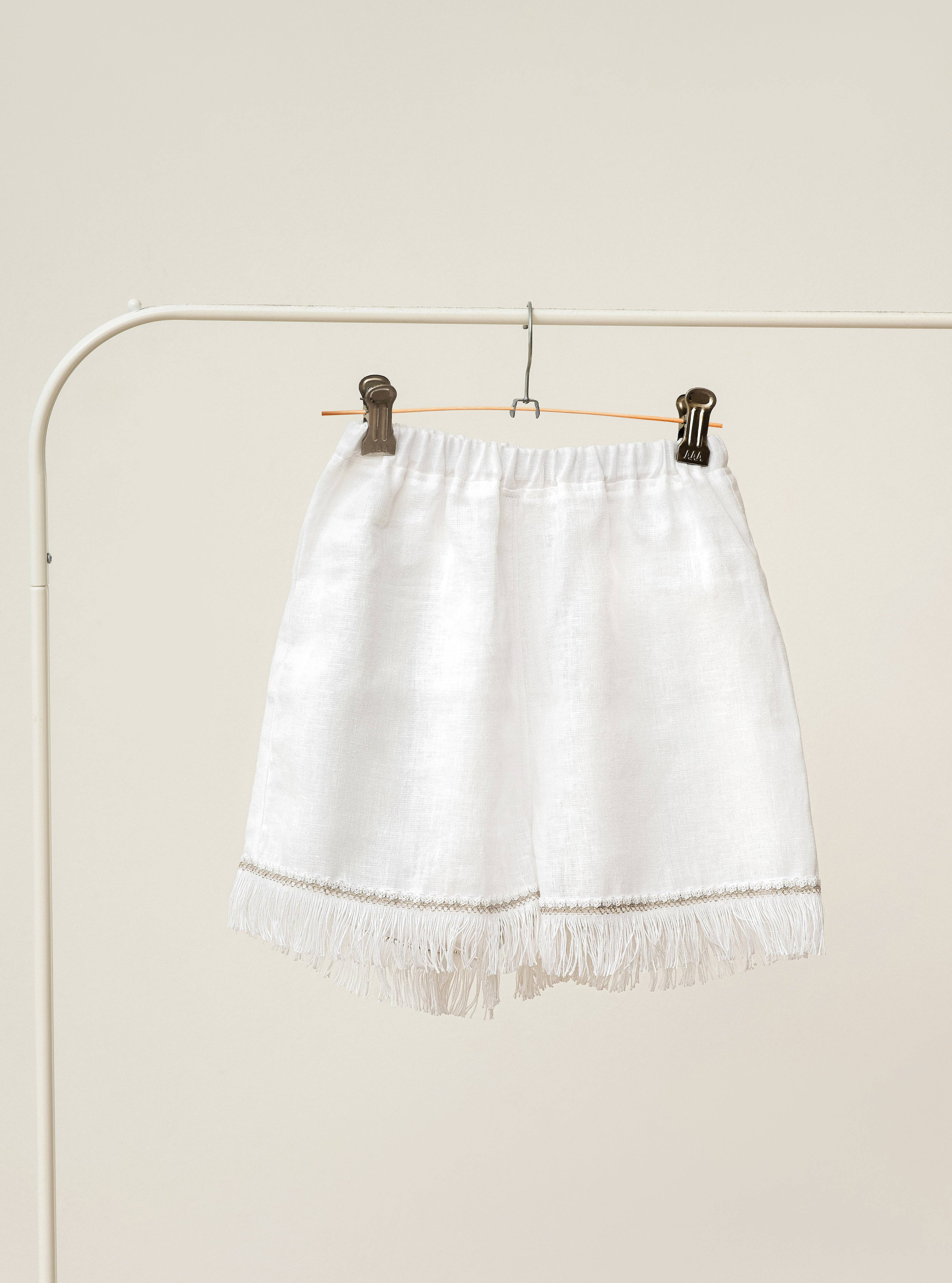 LinenQ – wholesale Sleepwear set – Women's – Linen pajama set with fringe 6