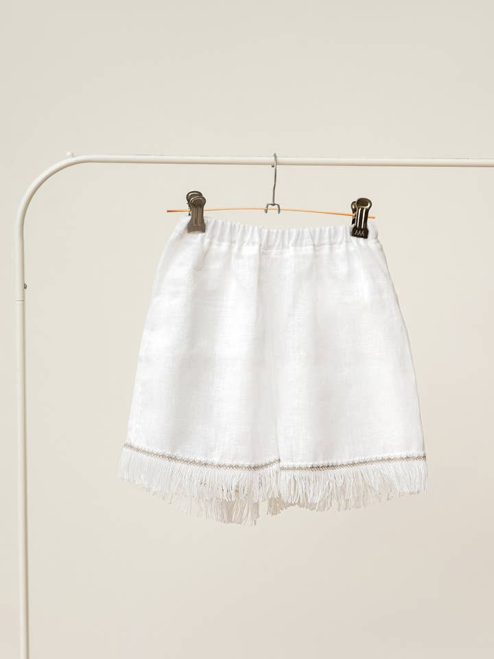 LinenQ – wholesale Sleepwear set – Women's – Linen pajama set with fringe 6