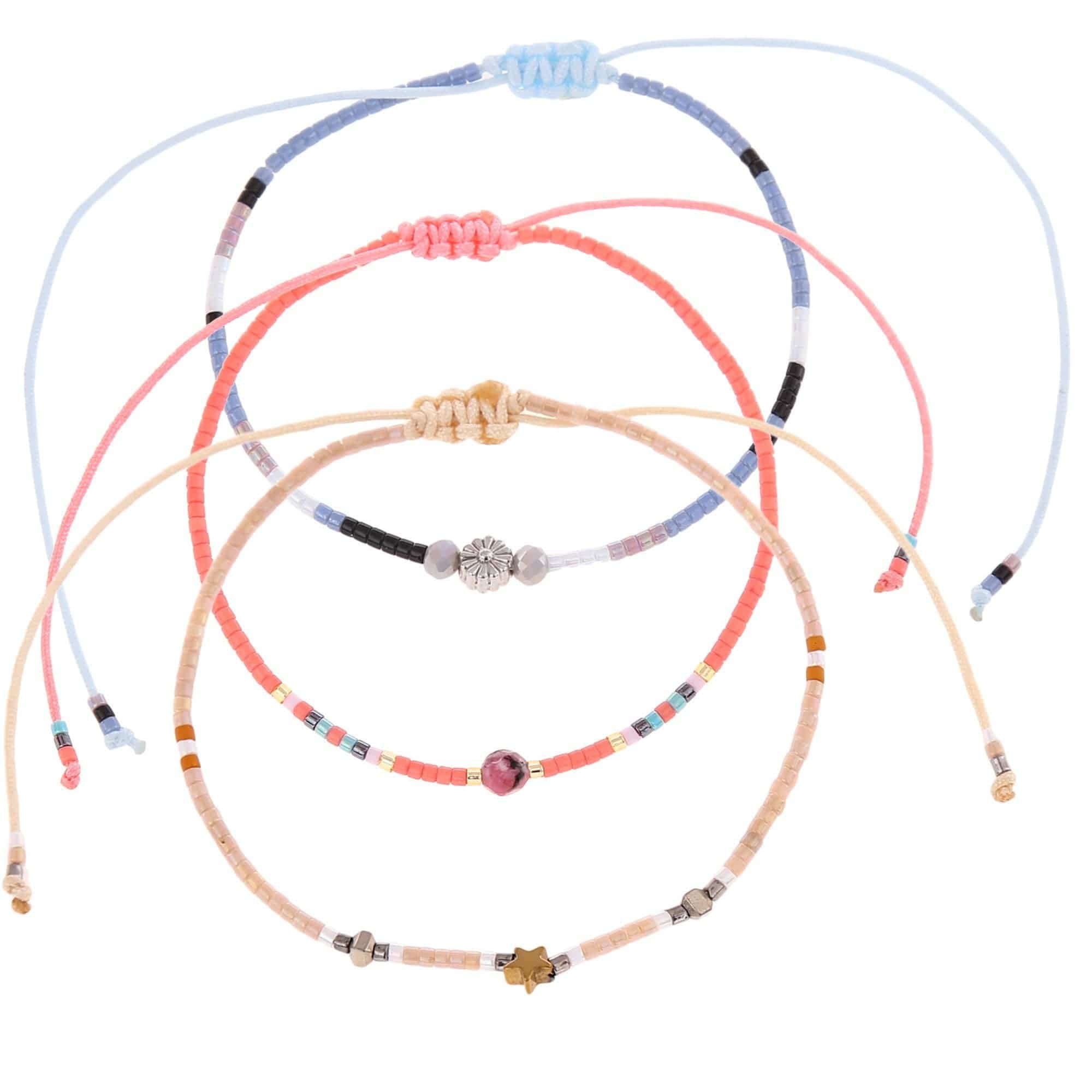 Made By Nami - Venta al por mayor Juegos de joyas - Set de tobilleras con cuentas japonesas «Mixed»1