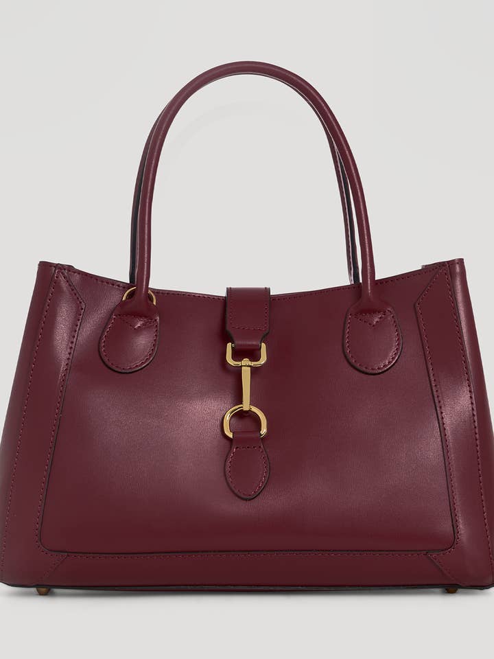 Chloe Micro Bag in Burgundy Brushed Leather for wholesale by Voemièn