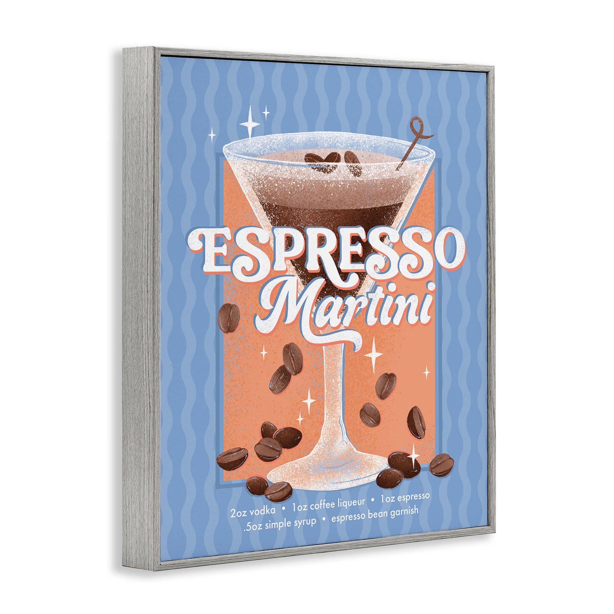 Stupell Industries - Wholesale Wall sign - Retro Espresso Martini & Recipe - Framed Wall Art14