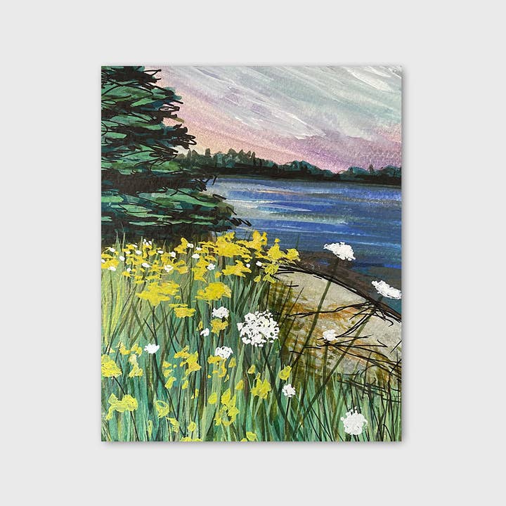 Hamnens gullris konsttryck 8x10" för wholesale av Jeanelle Demers