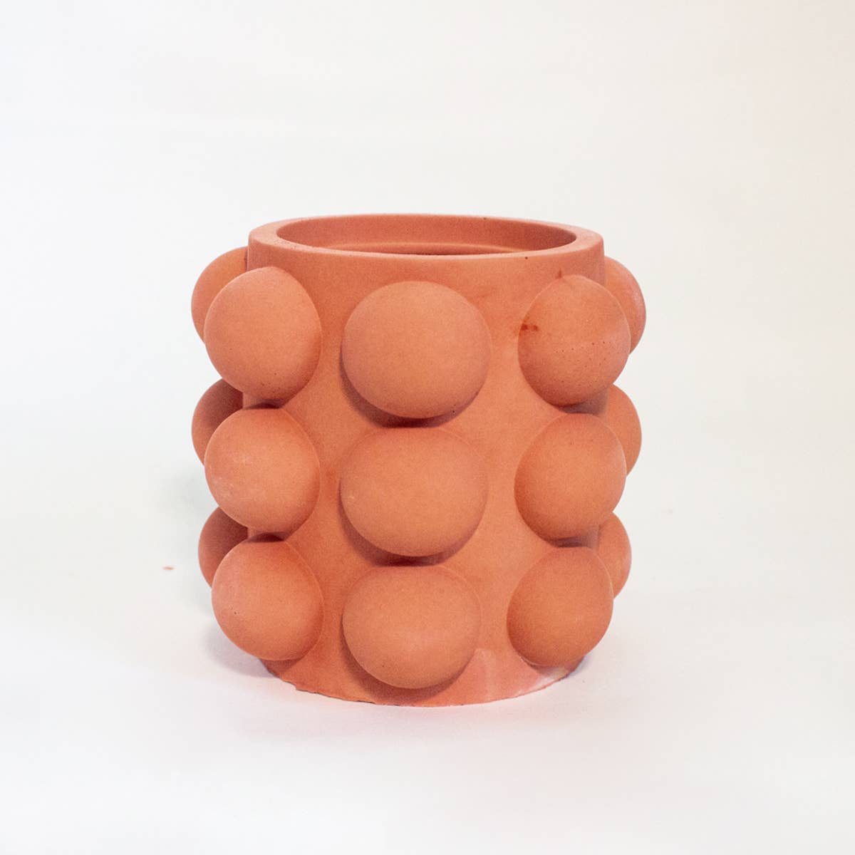 Moderniche - Vente Bougeoirs - Pot à bougie en béton vide de 8 oz avec couvercle en option - Style à bulles1