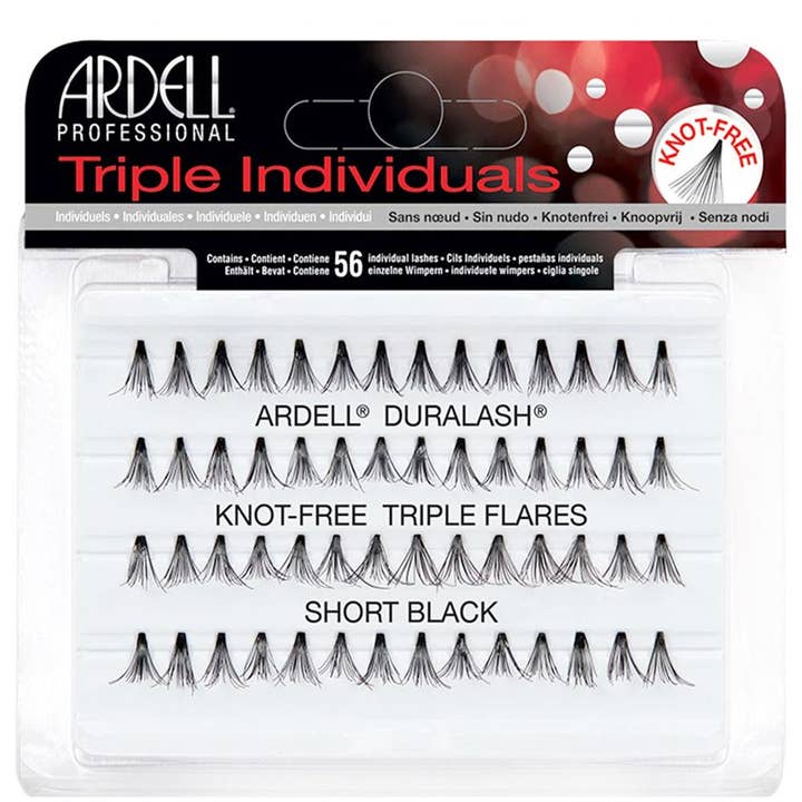 Ardell Individual Knot Free Triple Flares Black Short for wholesale by KT Supply