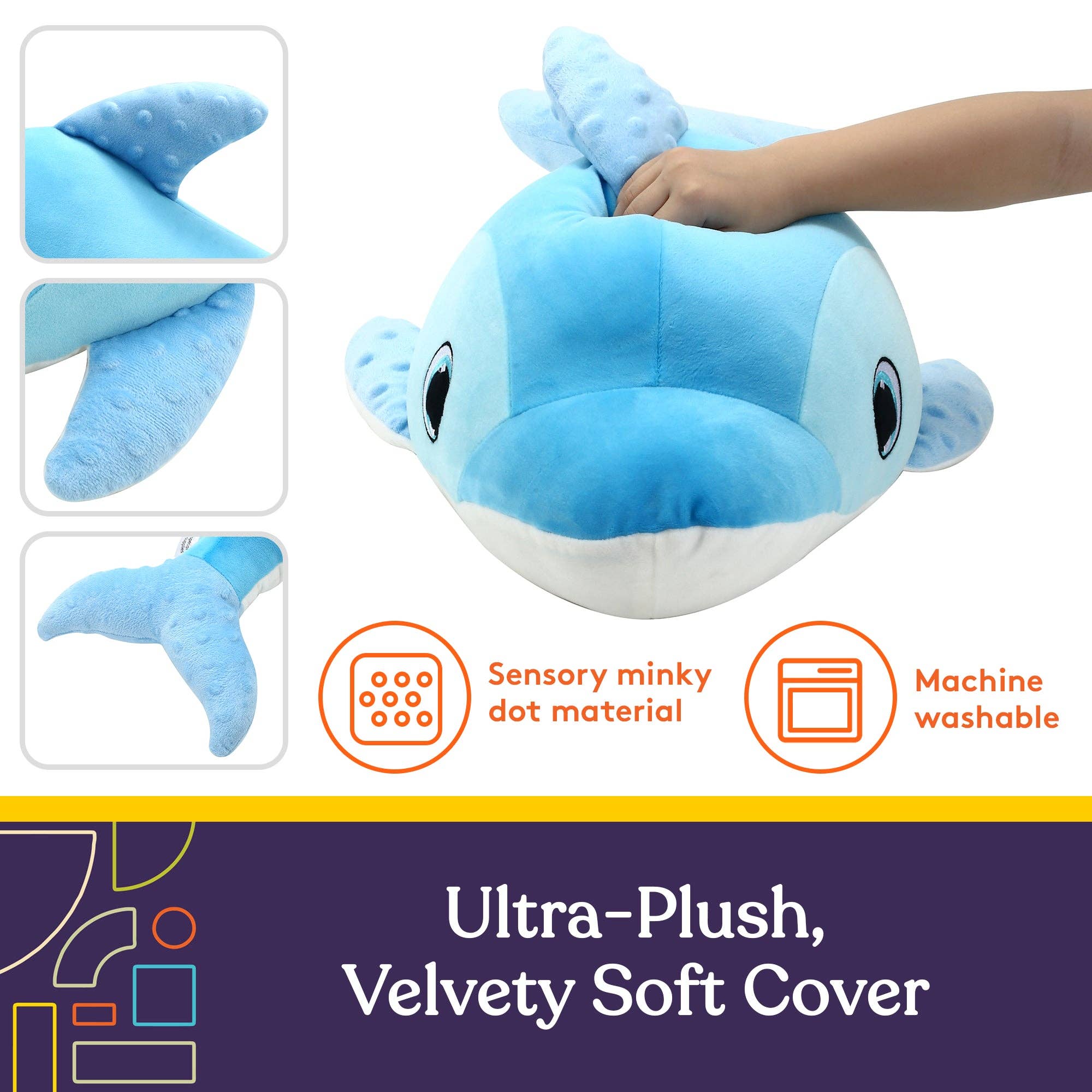 Special Supplies - Wholesale Pillow/Cushion - Kids & Baby - Sensory Vibrating Pillow-Whale5