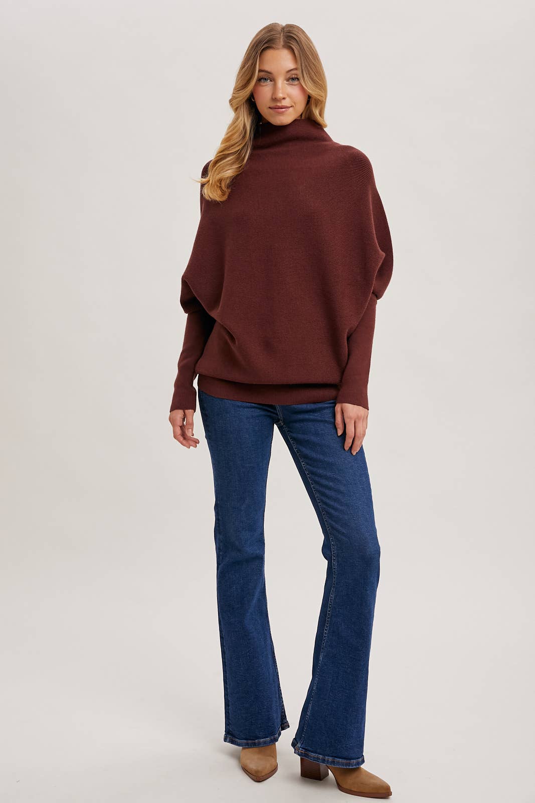 Bluivy - Wholesale Knit Sweater - Women's - SLOUCH NECK DOLMAN SLEEVED PULLOVER39