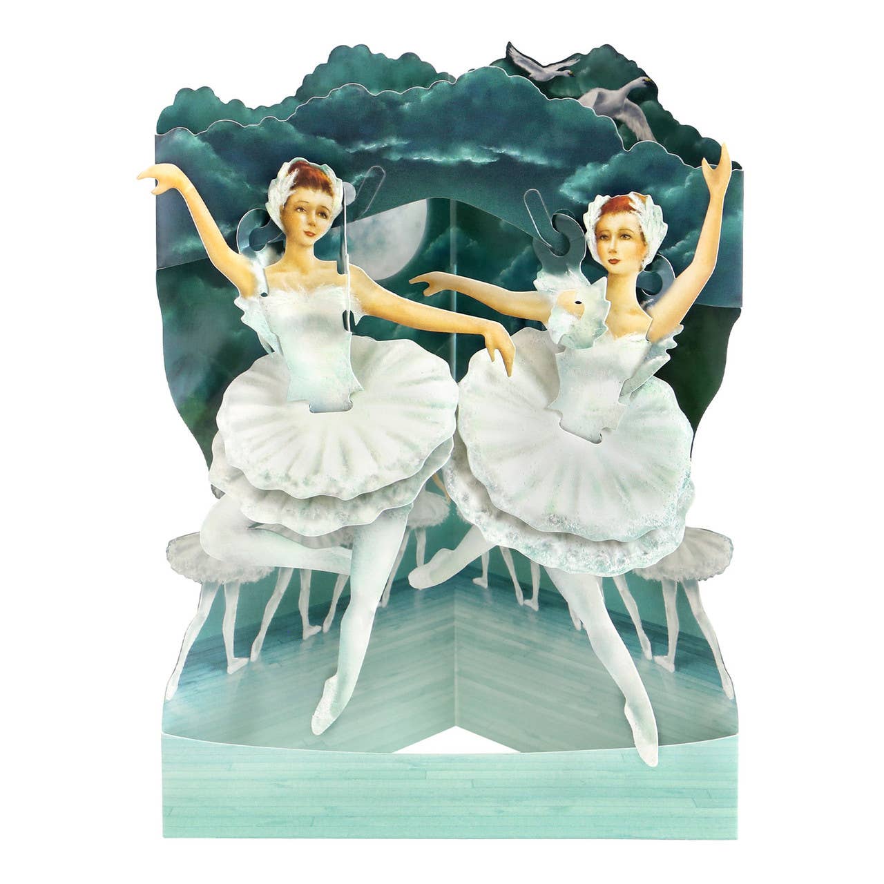 Santoro London - Wholesale Everyday Greeting Card - SC131 – Swing Cards - Ballet-Swan Lake0